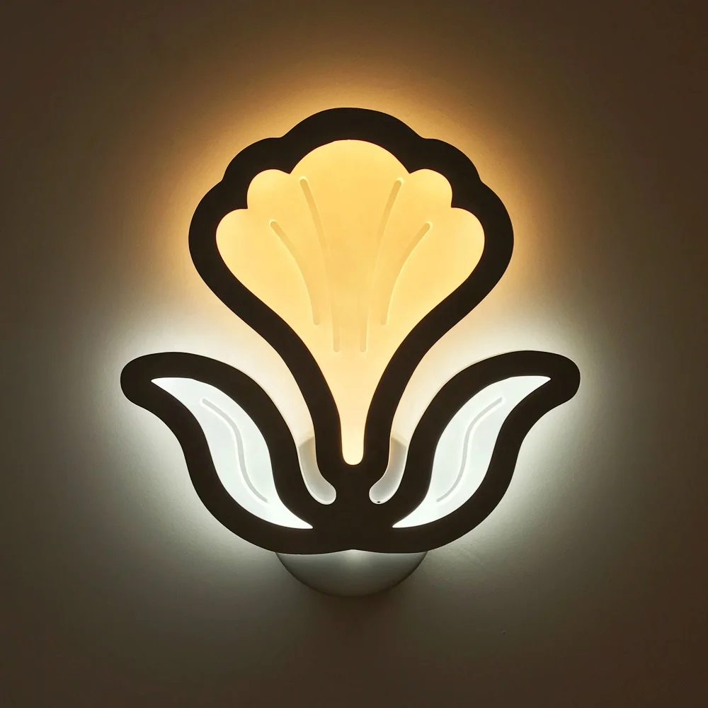 220v/110v 20w warm white pvc two square indoor bracket wall light