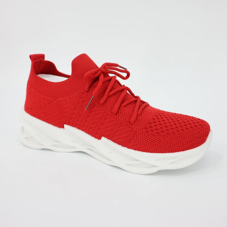 
mesh breathable hiking cloth cushion knitted Sports grey women ODM OEM Wholesale 3D fly knitting shoes 