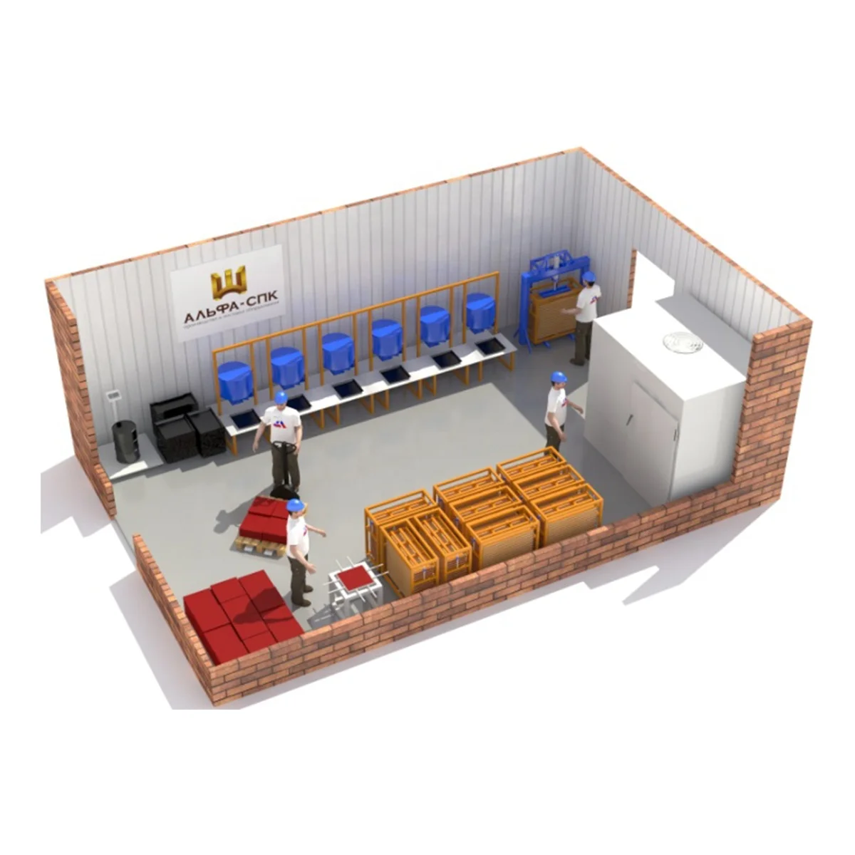 10-40 mm Rubber tiles production equipment ARFC-MASSIVE rubber tile making machine