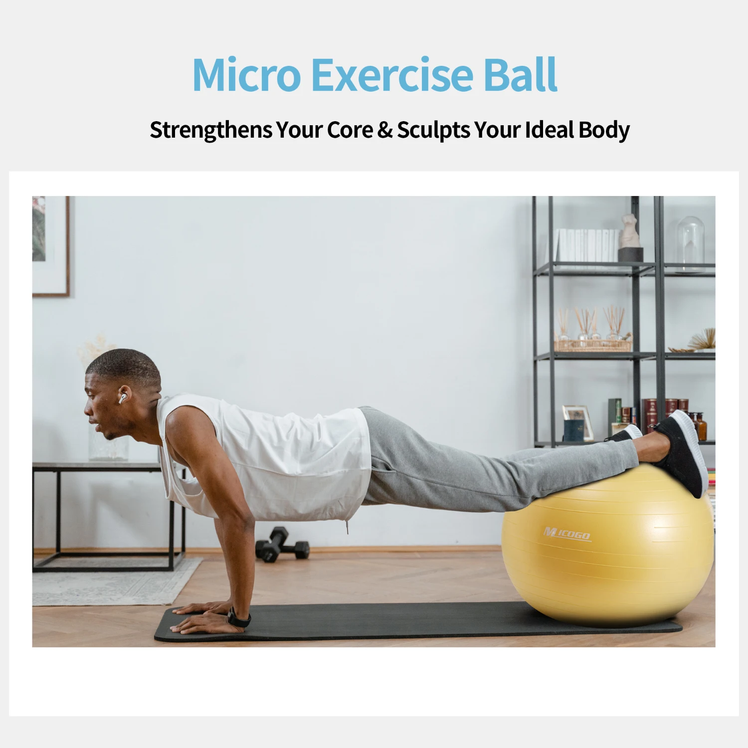 Custom Black Pvc High Quality Exercise Pilates Yoga Ball  Workout Fitness Small Yoga Ball Fitness Training Mini Yoga