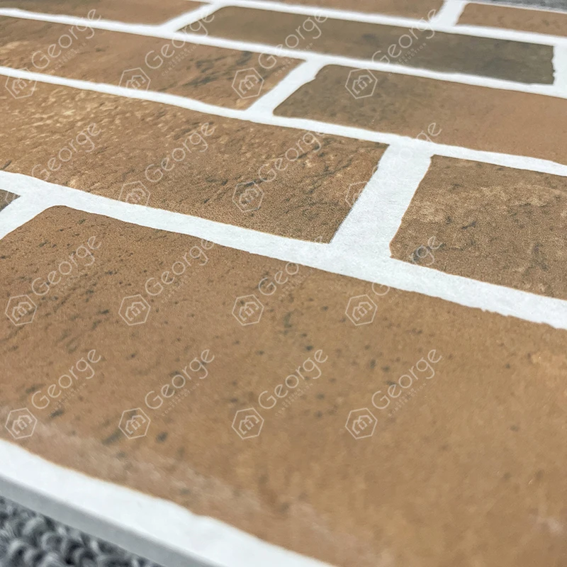 China Foshan Full Body House front exterior texture wall tiles outdoor color stone ceramic brick look decor tile