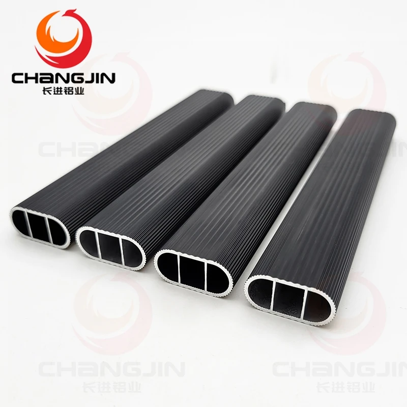 Wardrobe tube closet rod connector closet rod center support oval profile Aluminum tube wardrobe oval pipe