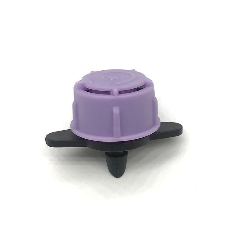 Watering Drip Irrigation Fittings Flux Adjustable Five Holes Purple Color Garden Irrigation Dripper