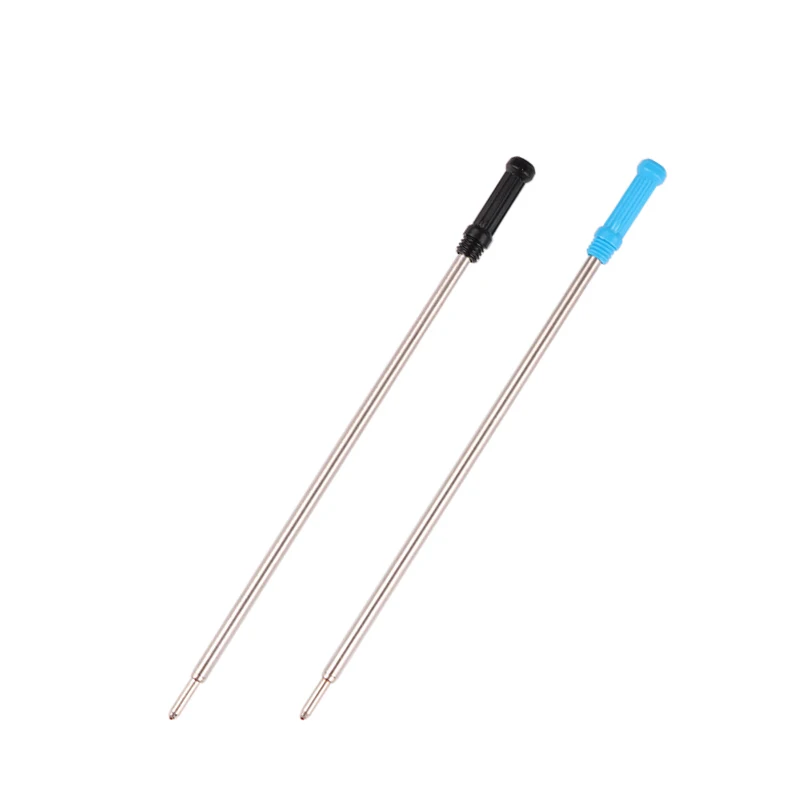 Hot Selling High Quality Fluent Writing Blue Black Ink 1.0mm Metal Refills For Ballpoint Pens