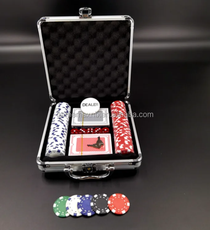 
100PCS 11.5 G Dice poker chips set with aluminium case 