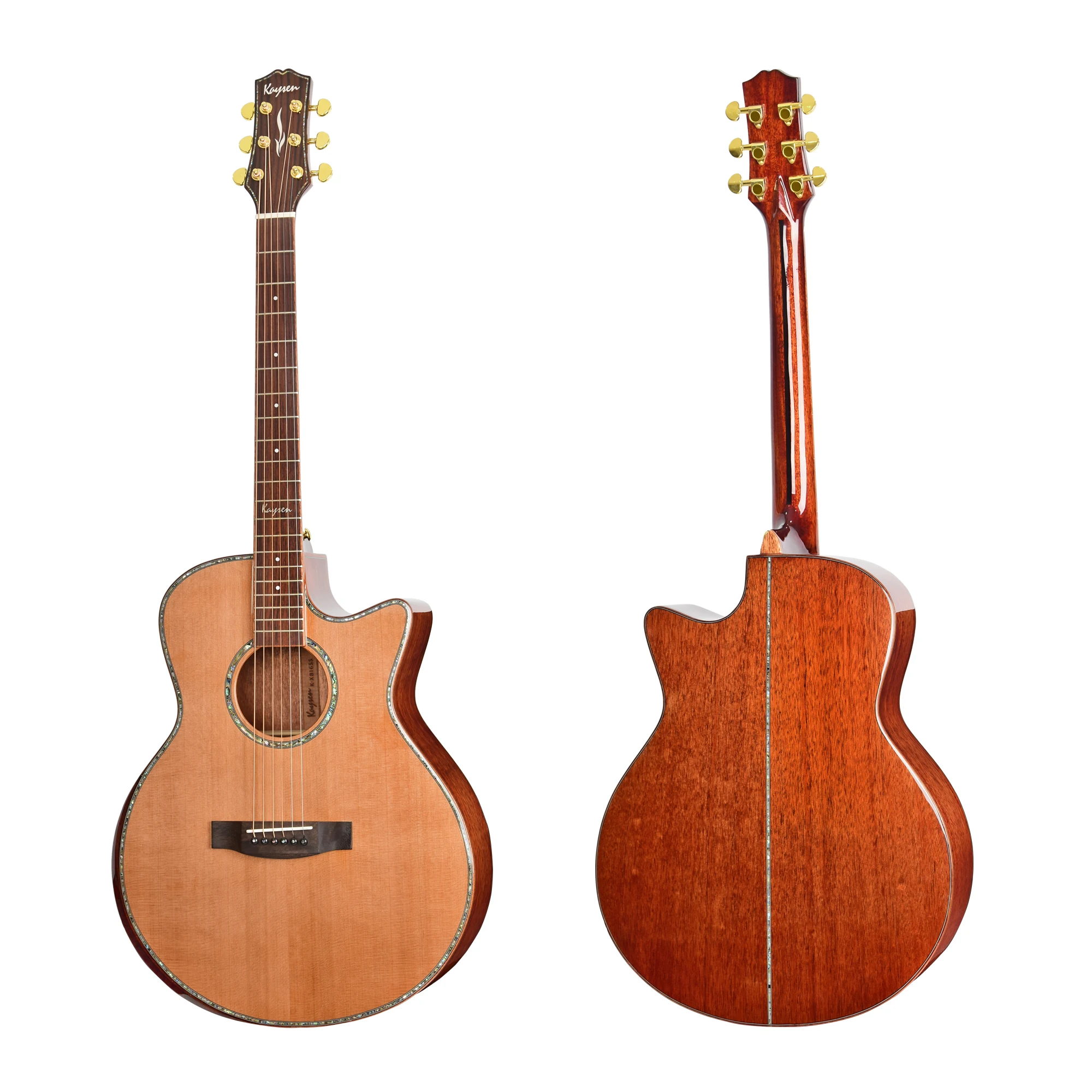 High end solid spruce&mahogany 41 inch OEM handmade professional acoustic guitar