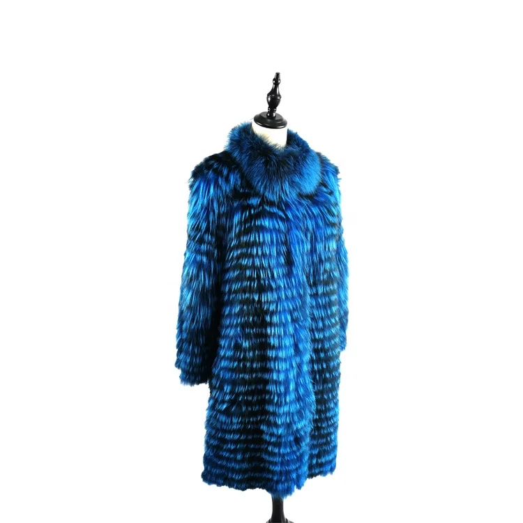 New Fashionable Style Real Knitted fox fur  Coat Women
