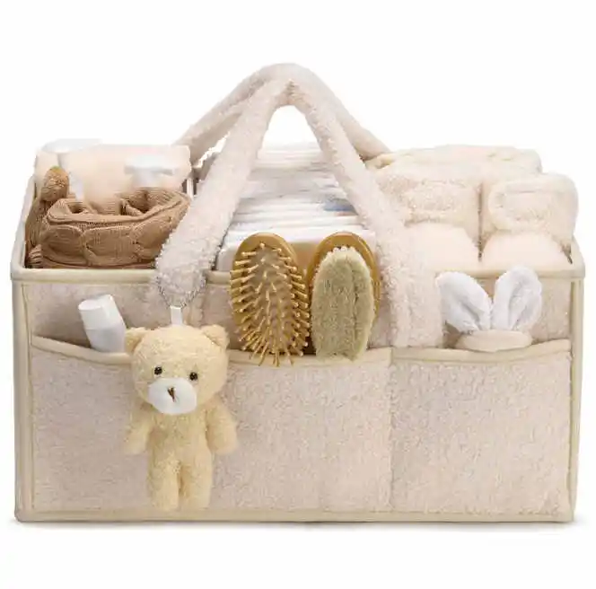 Teddy Fleece Baby Diaper Nursery Organizer Baby Diaper Nursery box Baby Shower Gifts