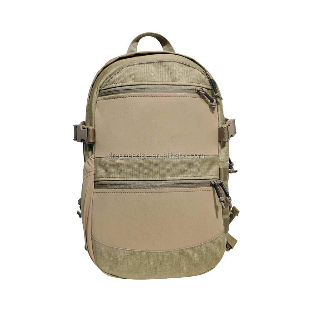 SPARK TAC AVS Assault Vest System Pack Outdoor Nylon Shoulder Action Zipper Tactical Backpack, Khaki