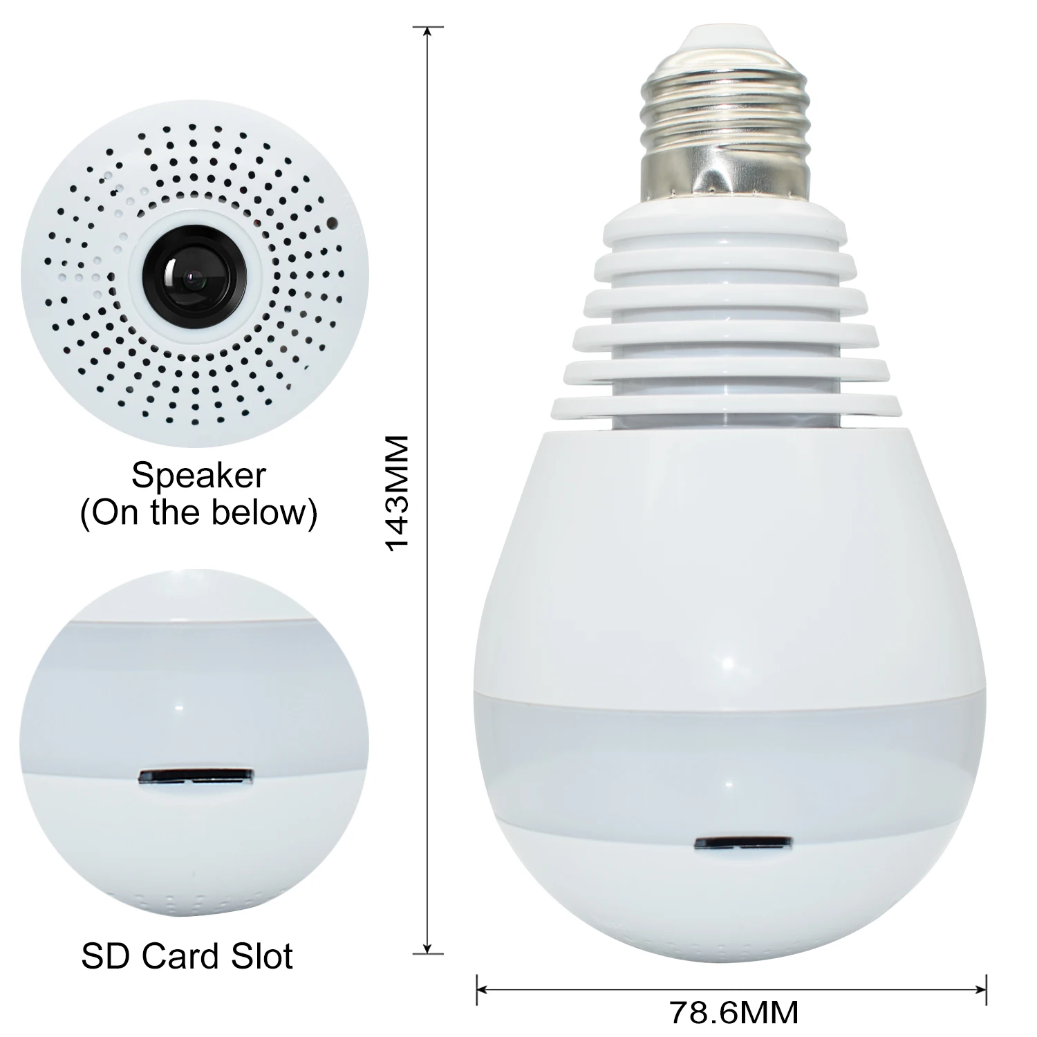 Hot Sale E27 Thread V380 Pro 360 Degree Fisheye Panoramic Camera Smart Video Wireless Wifi Hidden Spy CCTV Light Bulb Camera