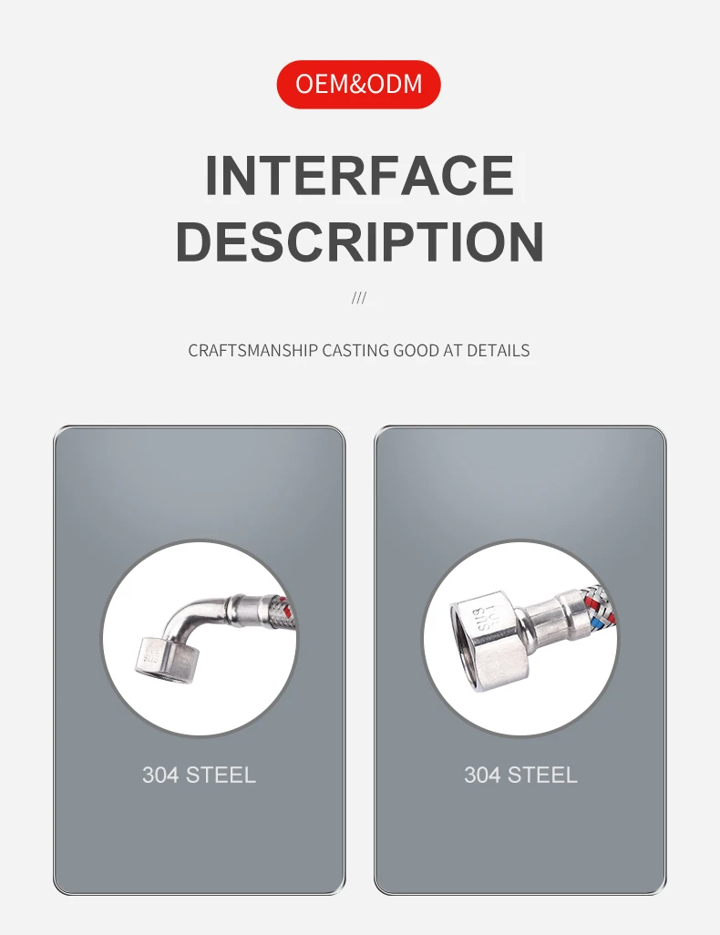 304 Stainless Steel Toilet Water Inlet Connector Wire Braided Flexible Hose Tube 29 m 30.5 m