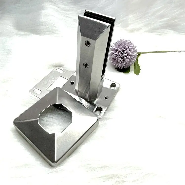 Adjustable stainless steel 2205 satin brushed glass spigot on sale for frameless pool glass fencing