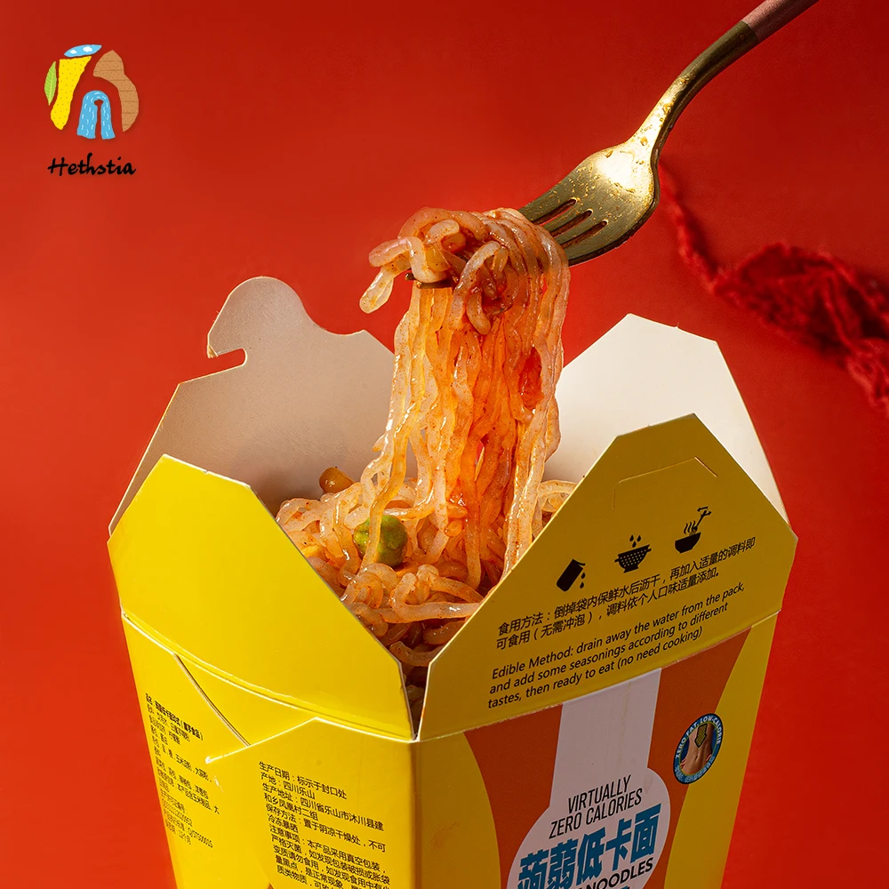 Поставщик лапши низкие калории Халяль чашка Shirataki Konjac Китайская лапша быстрого приготовления