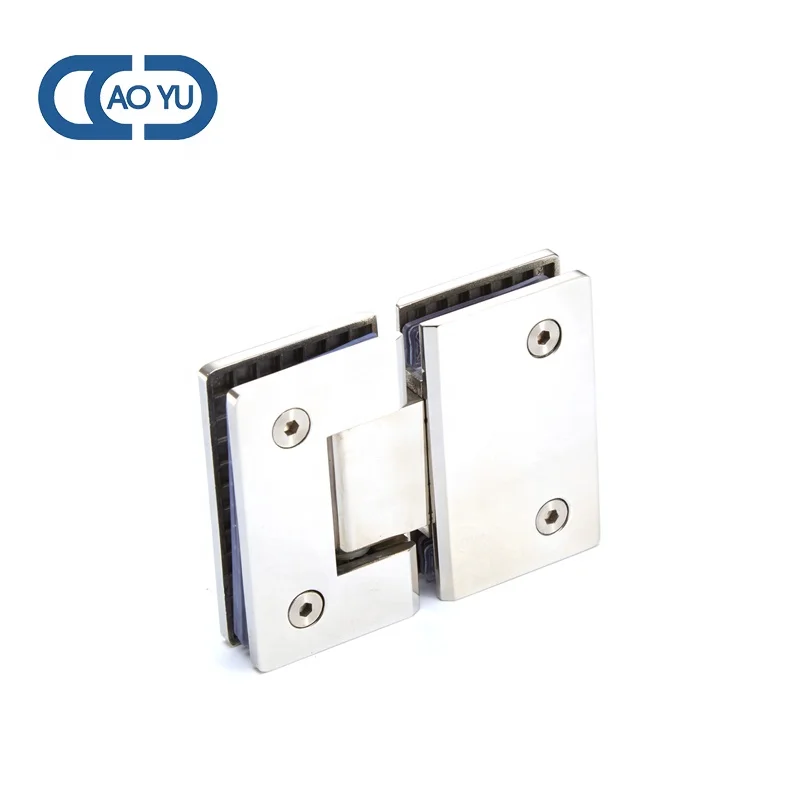 Bathroom Hardware accessories Shower Door Hinge Mirror Polished 180 Degree Straight Glass To Glass Pivot Hinges