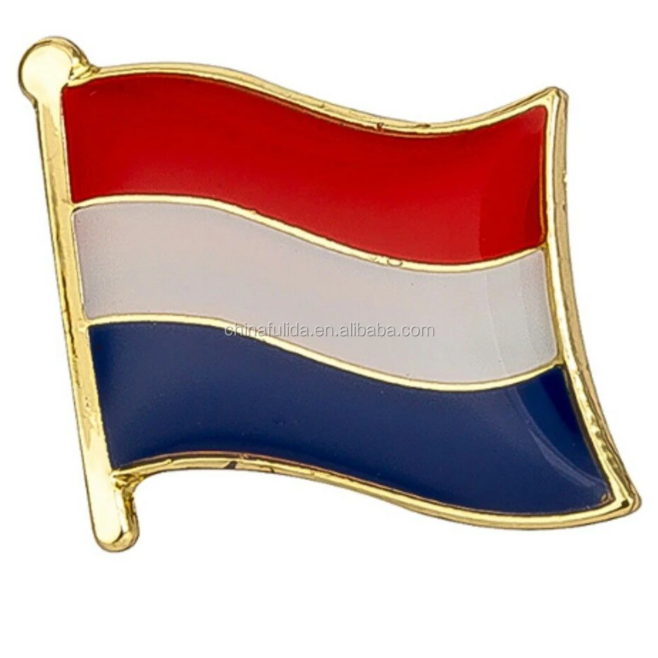 Custom Country Flag Metal Logo Badge