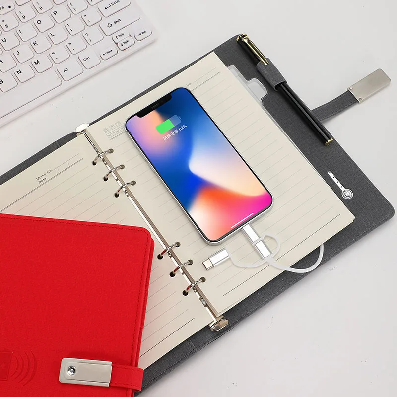 Супер бизнес со светодиодной подсветкой логотип USB блокнот взять записная книжка с мягким прикосновением кожаный чехол-книжка