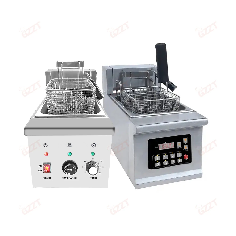 Automatic Basket Lift Frier Machine Fritteuse Belgian Fries Commercial Deep Fryer With Single Tank for Restaurant Friggitrice