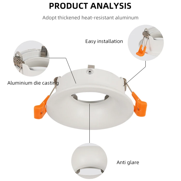 Good Quality Cob Smd Aluminum Round Square White Recessed G5.3 Gu10 Mr16 5w 7w 9w Led Downlight
