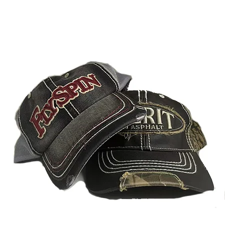 Oil waxed cloth Customization 6 panel camo fabric unstructrued dad hat with customazation  logo and  Velcro closure