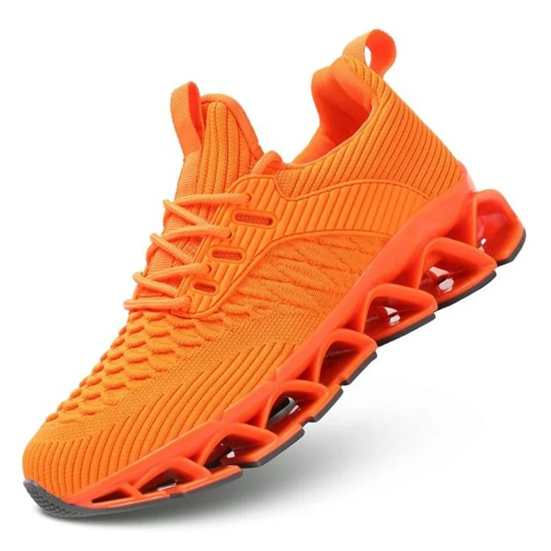 2024 Lace Up Breathable Mesh Gym Sports Running Shoes Blade Sneakers Outdoor Sporty Round Toe Trainers for Men and Women