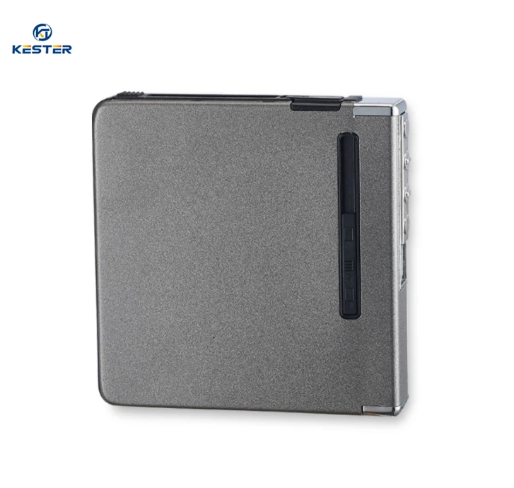 Aluminum USB Cigarette Case Carring Lighter Heating Wire Plastic Tobacco Mirror Metal 20pcs Cigarette Container Box