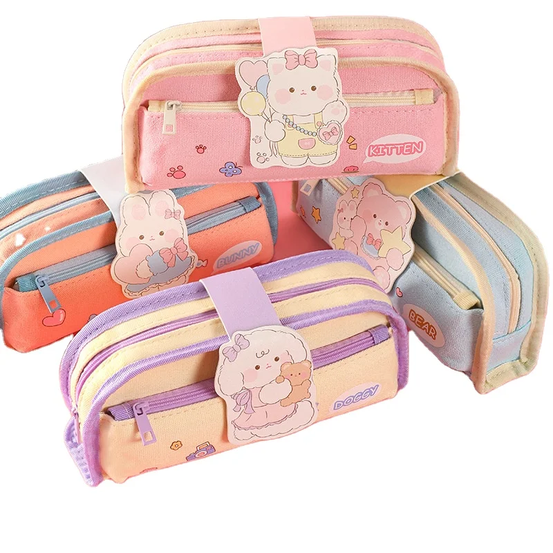 Storage Bag Blue Simple And Durable Careful Workmanship Rugged And Practical Simulation Design Coin Bag Pencil Case Orange Beige