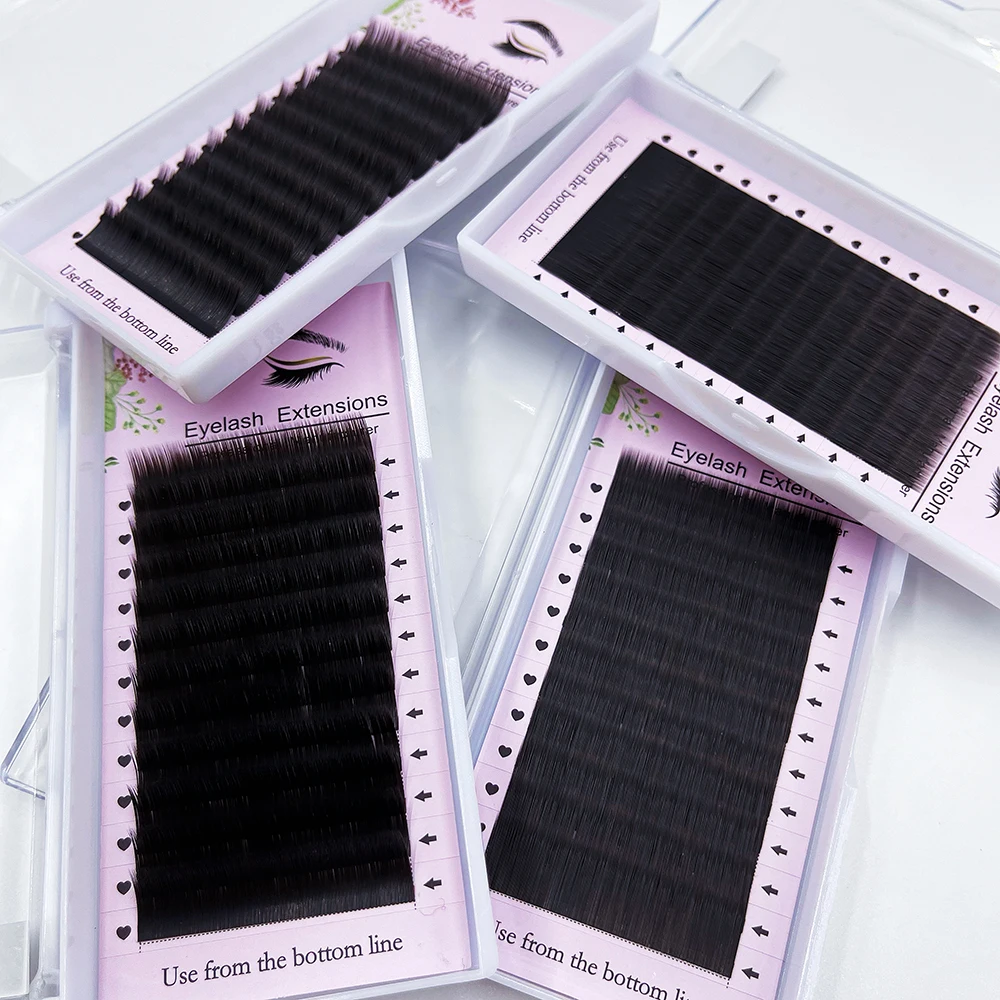 Hot Sell YY shaped Baby Curved grafted lashes private label Flat Natural baby bend Eyelash Extension