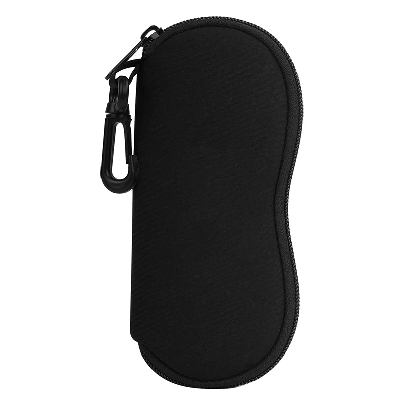 Мягкий чехол для солнцезащитных очков легкий портативный неопреновый мягкий на молнии защитный с зажимом