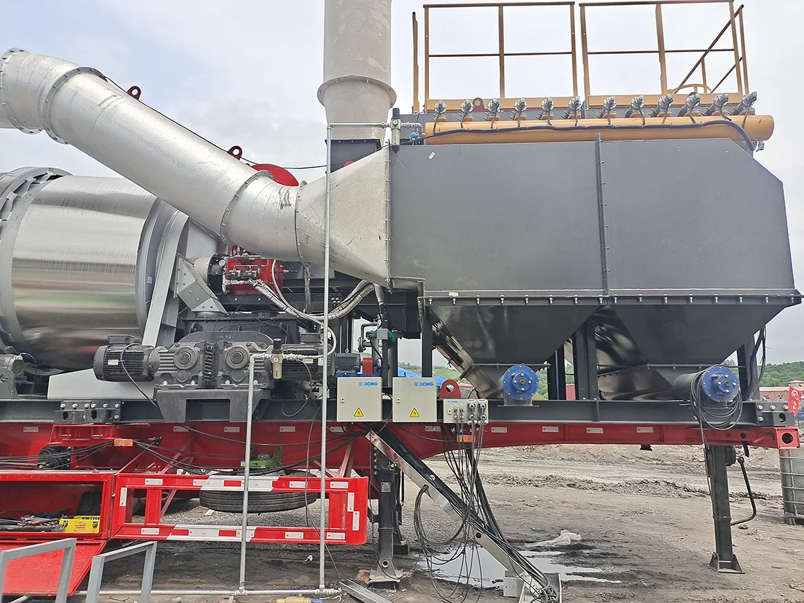Diesel engine burner for asphalt mixing plant