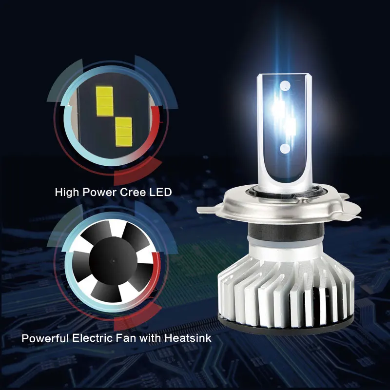 EURS 8V-80V LED H4 Motorcycle Headlight Bike HS1 PH7 PH8 BA20D H6 H4 LED Bulb Lamp CSP Chip IP67 White 35W 3500Lm