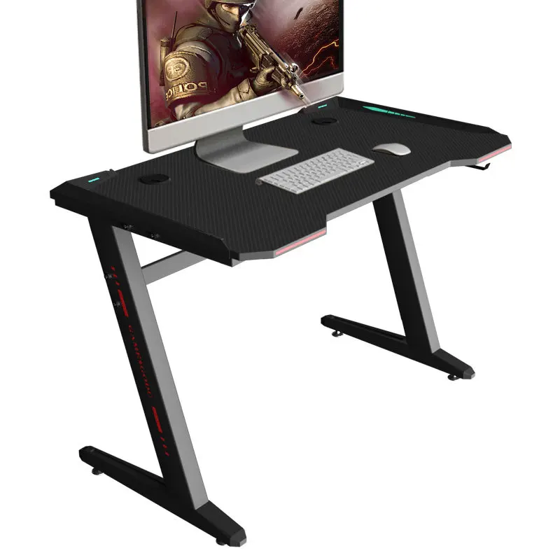 Best selling desk with LED light computer gaming table