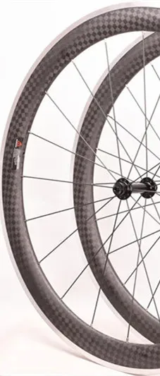 700C 38mm 50mm Carbon Fiber Road Bicycle Wheelset with Aluminum Alloy Brake Surface V Brake System OEM 12K R13 R16