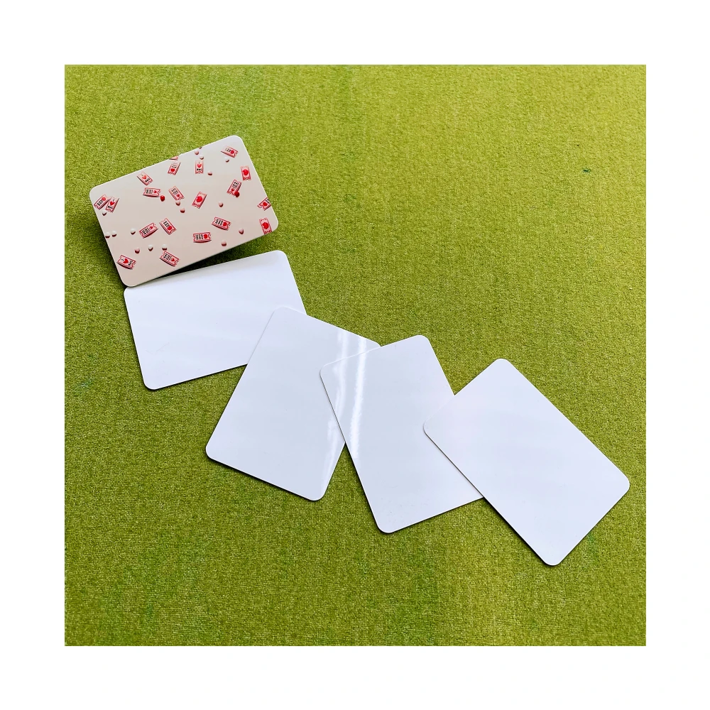 Custom Aluminum Sublimation Printable Metal Business Cards Blanks Double Side at 2.25x3.25 Inch