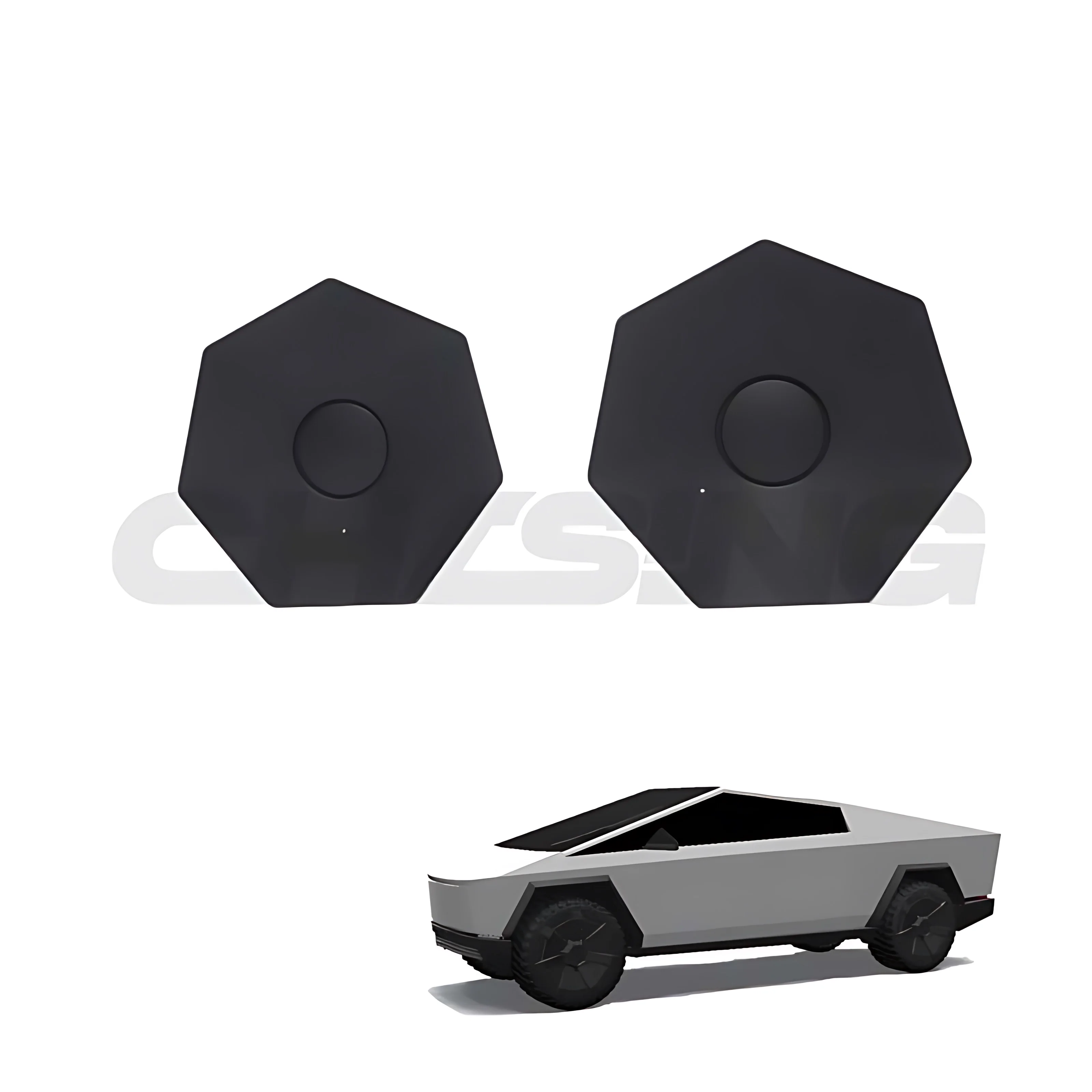 Genuine Abs 4Pcs Full Coverage Wheel Hub Center Cover For Tesla Cybertruck 2024