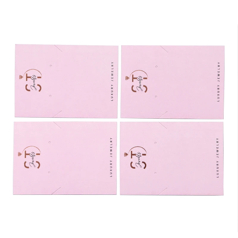 Luxury jewelry card holder high end jewelry display cards with custom logo jewelry care card