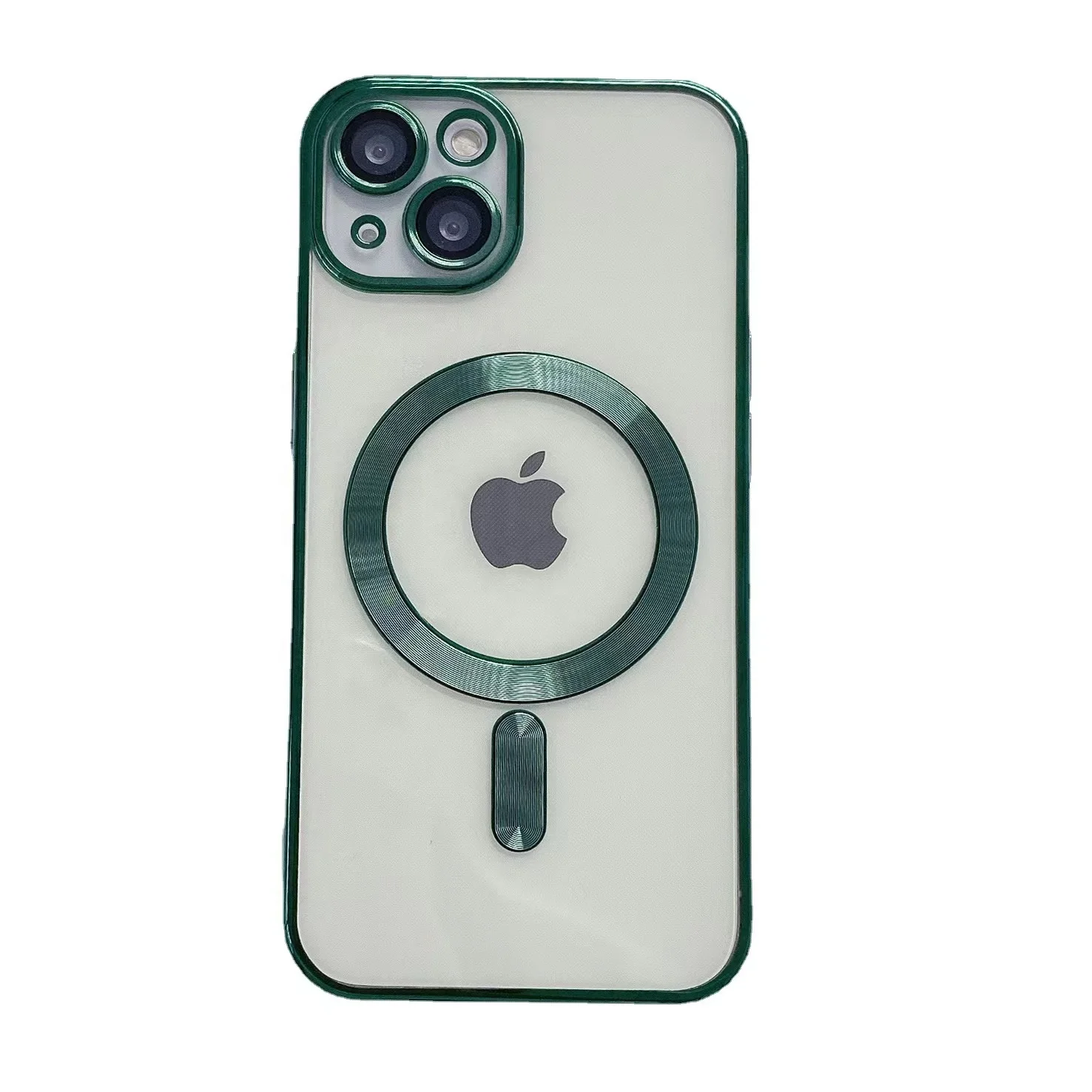 New Arrival CD Pattern Electroplating TPU Phone Case Magnetic Cell Phone Case for iPhone 14 14 pro max Soft Clear back cover