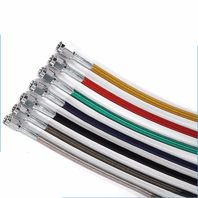 AN3 AN4 AN6 AN8 AN10 AN12 AN16  stainless steel braided PTFE liner air brake hose for Motorcycle racing