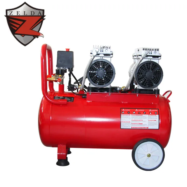 Slient portable Air Compressors 50L Capacitor low pressure Oil Free Air Compressors