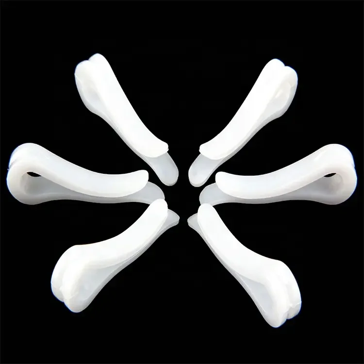 Wholesale Custom Logo Toothless White Plastic Shirt Packaging Clips for Shirts