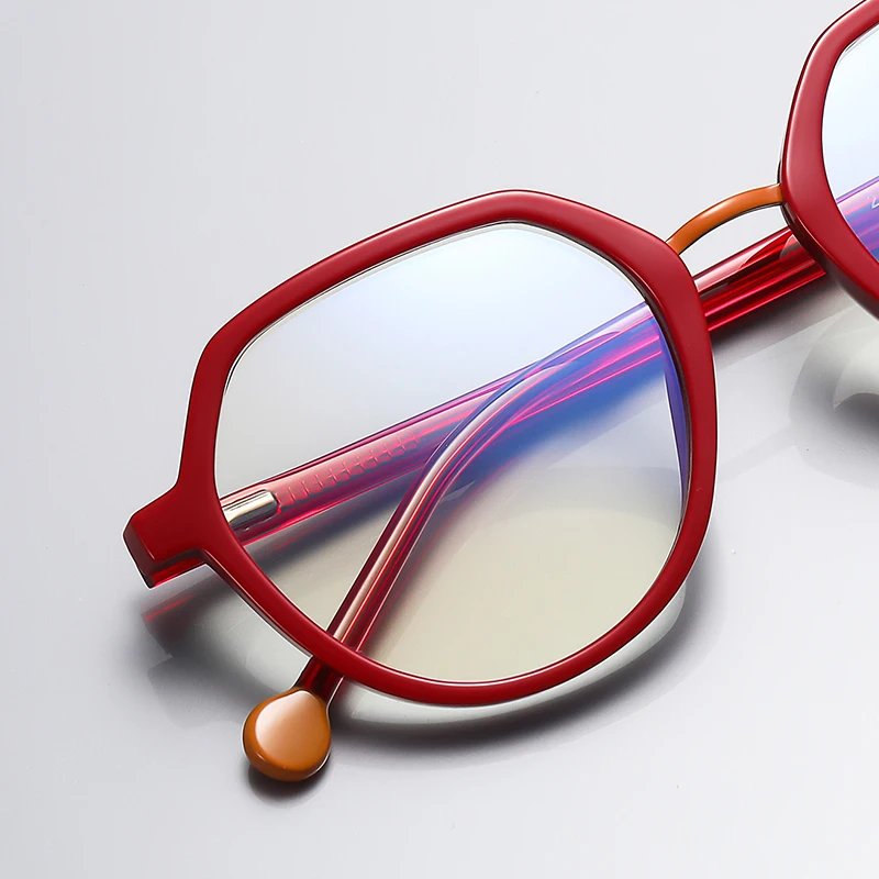 2023 Women New Fashion Vintage Round Optical Eyeglasses High Quality Anti Blue Light Eye Wear TR90 CP Spectacles Frame Unisex