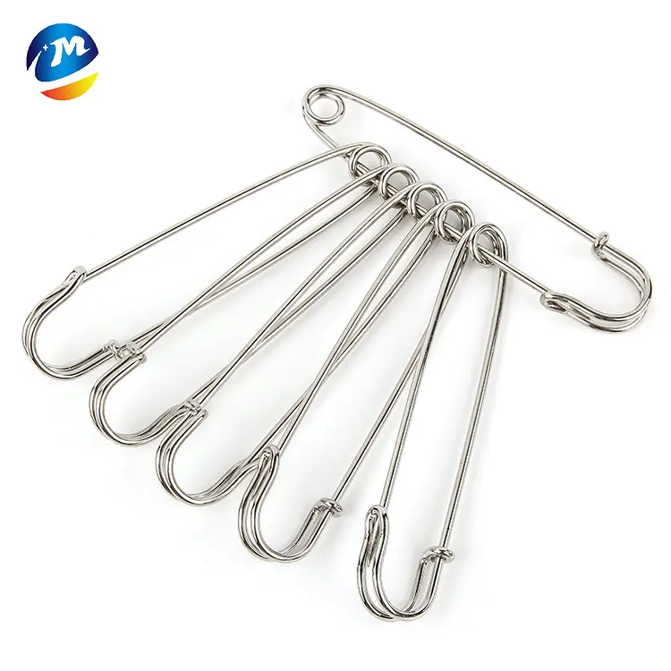 custom different sizes cloth silver metal safety pins stainless sewing safety pin with removable head