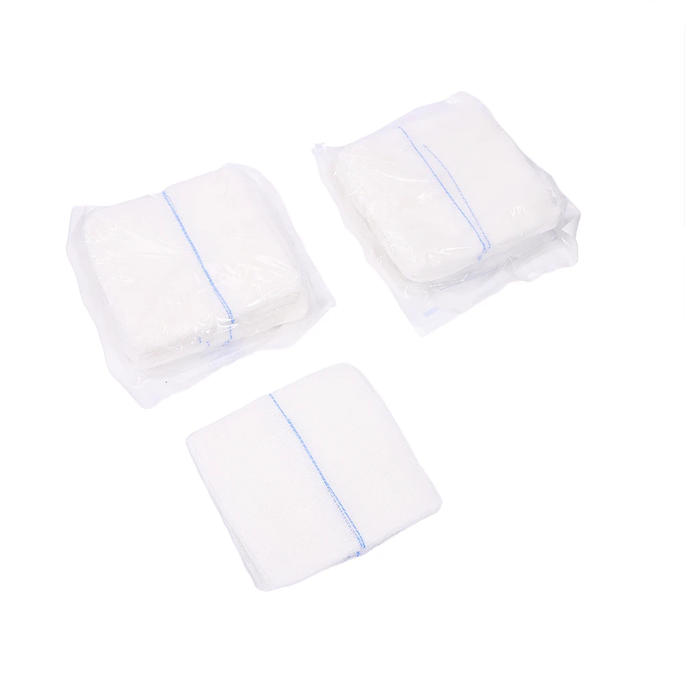 Gauze Compress Sponge Disposable Medical Surgical Absorbent Blue Line X-Ray Detectable Gauze Swab