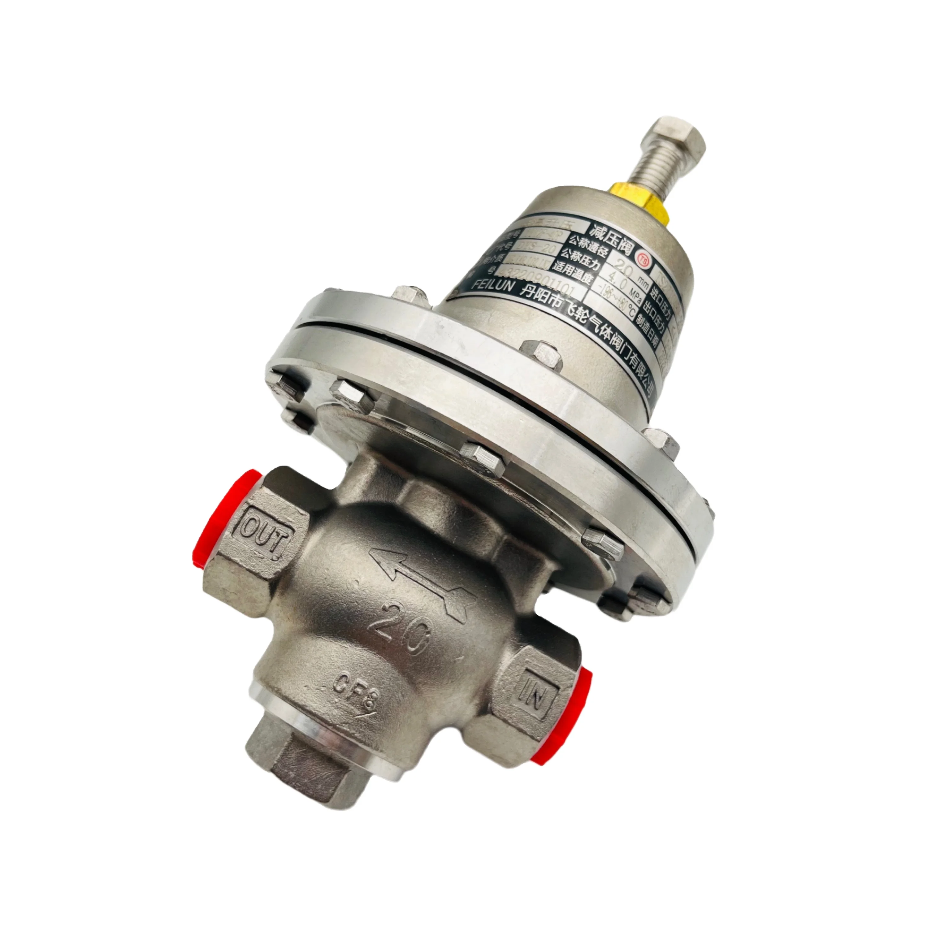 DYS-20A Cryogenic 20mm 5000psi stainless steel pressure build regulator made in China