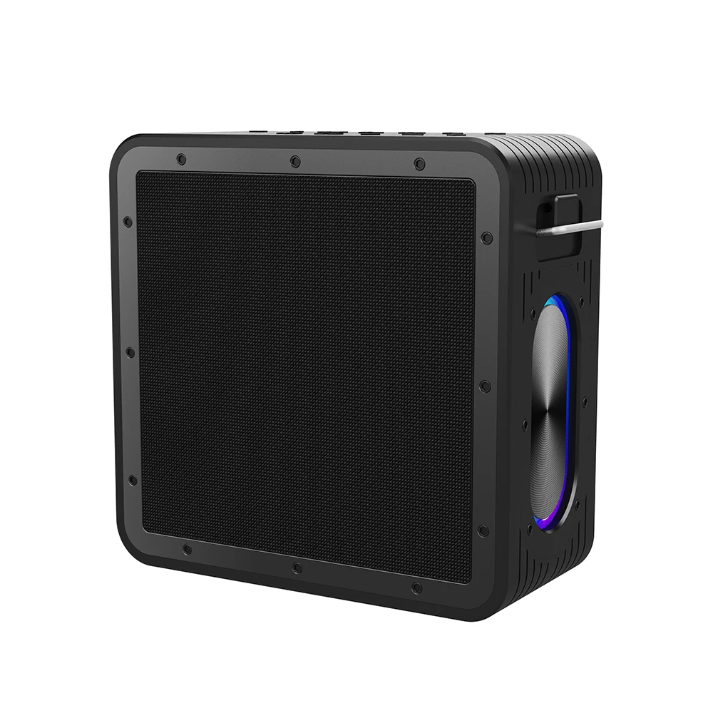 Fashionable Dual Mic Karaoke Waterproof Speaker Stereo Party Portable Support Voice Assistant KTV Bluetooth Wireless Speaker