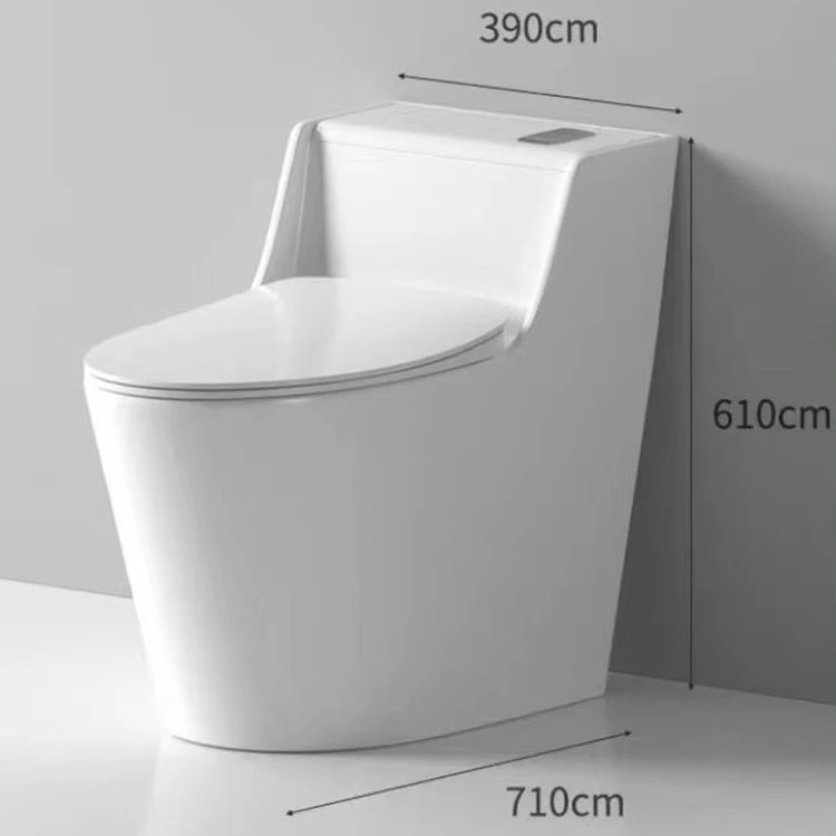 Luxury Design Bathroom Sanitary Ware WC S trap One Piece Ceramic White Color Toilet