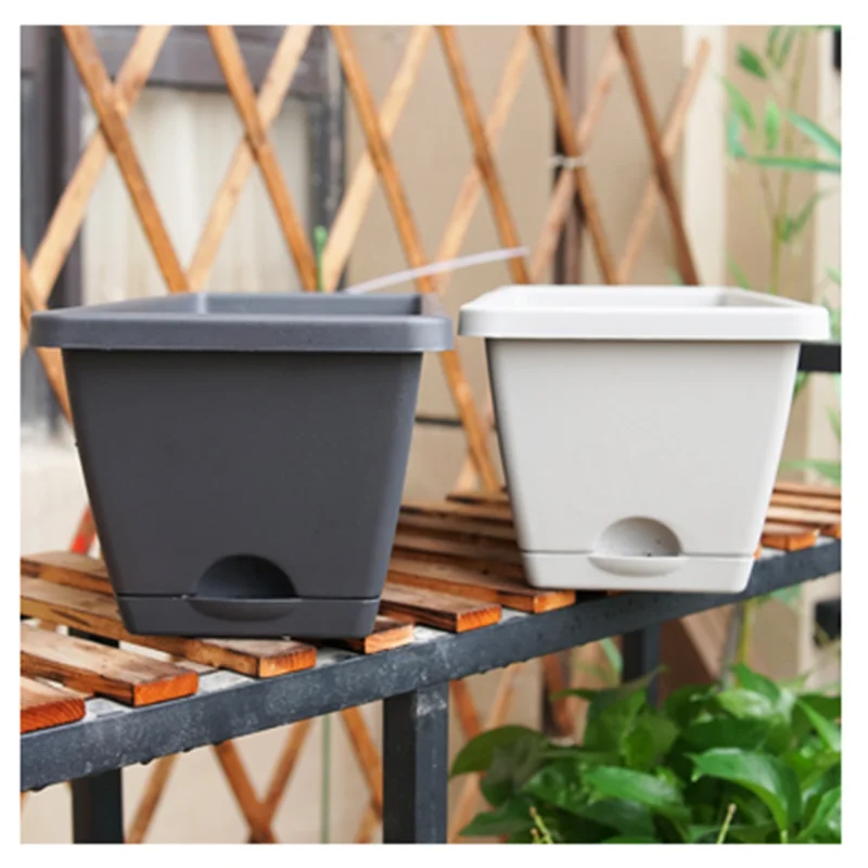 Balcony Garden Decorative Plant Flowerpot Plastic Flower Pots High Capacity Grow Vegetables Flowers For Outside Garden