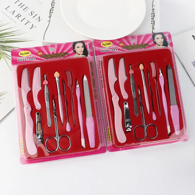 
Wholesale New Fashion Beauty Tool eyebrow razor 10-piece Set Beauty Tool Eyebrow Shaping 