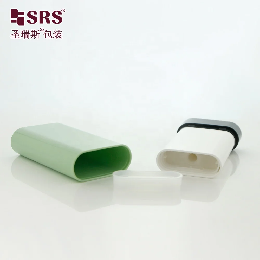 D052 20ml Empty Recyclable Oval Twist Up Solid Perfume PP Plastic Empty Deodorant Container for Sunscreen Stick
