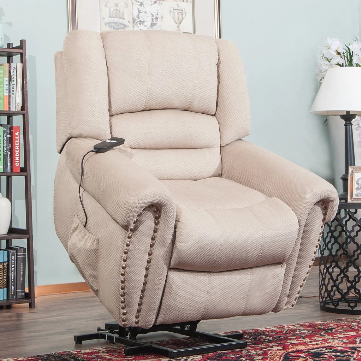 JKY Furniture ZOY China Morden Single Electric Lift Recliner Chair With Side Pocket