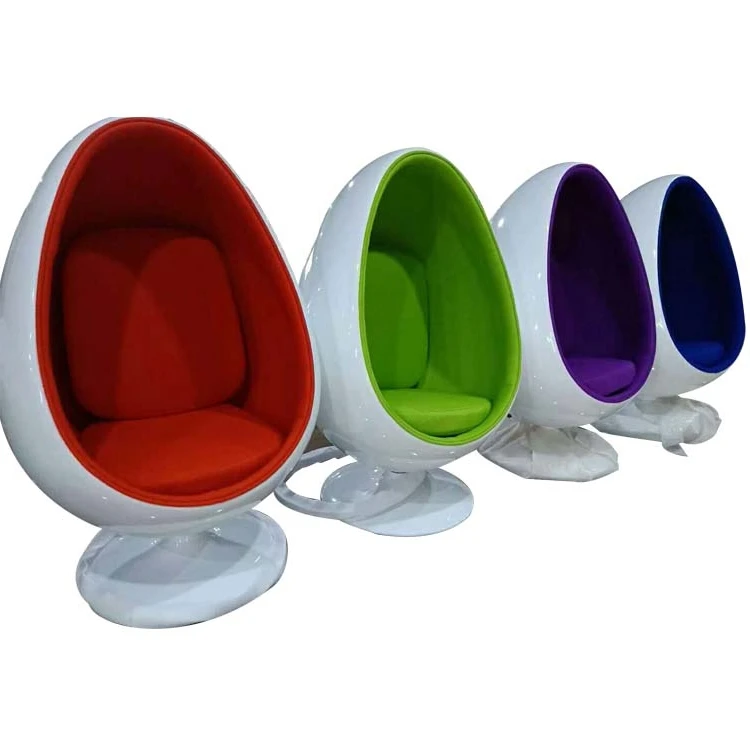 
China Manufacturer Furniture Leisure Lounge Modern Oval Egg Pod Chair Leather Egg Shape Swivel Living Room Chairs 